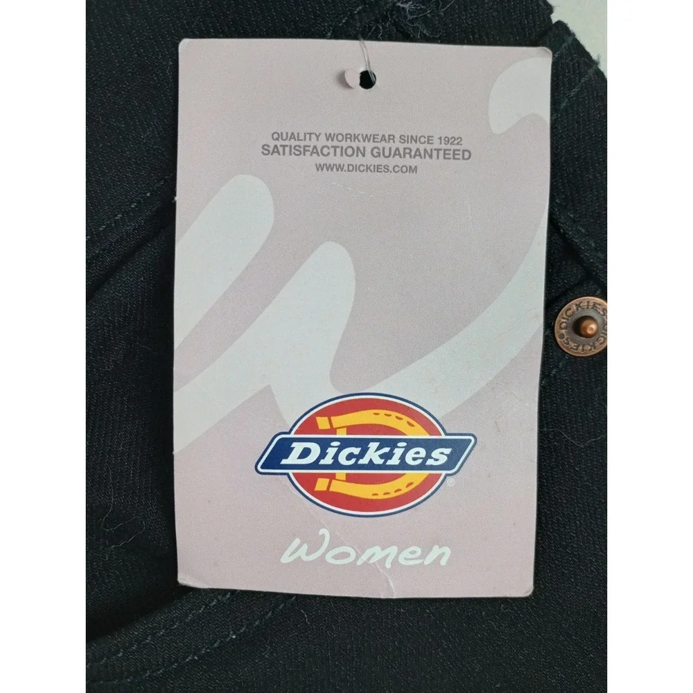 NWT Dickies Womens 14 LN Black Relaxed Fit Midrise Boot Cut Stretch Jeans